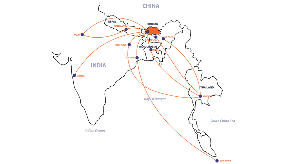flying-into-bhutan